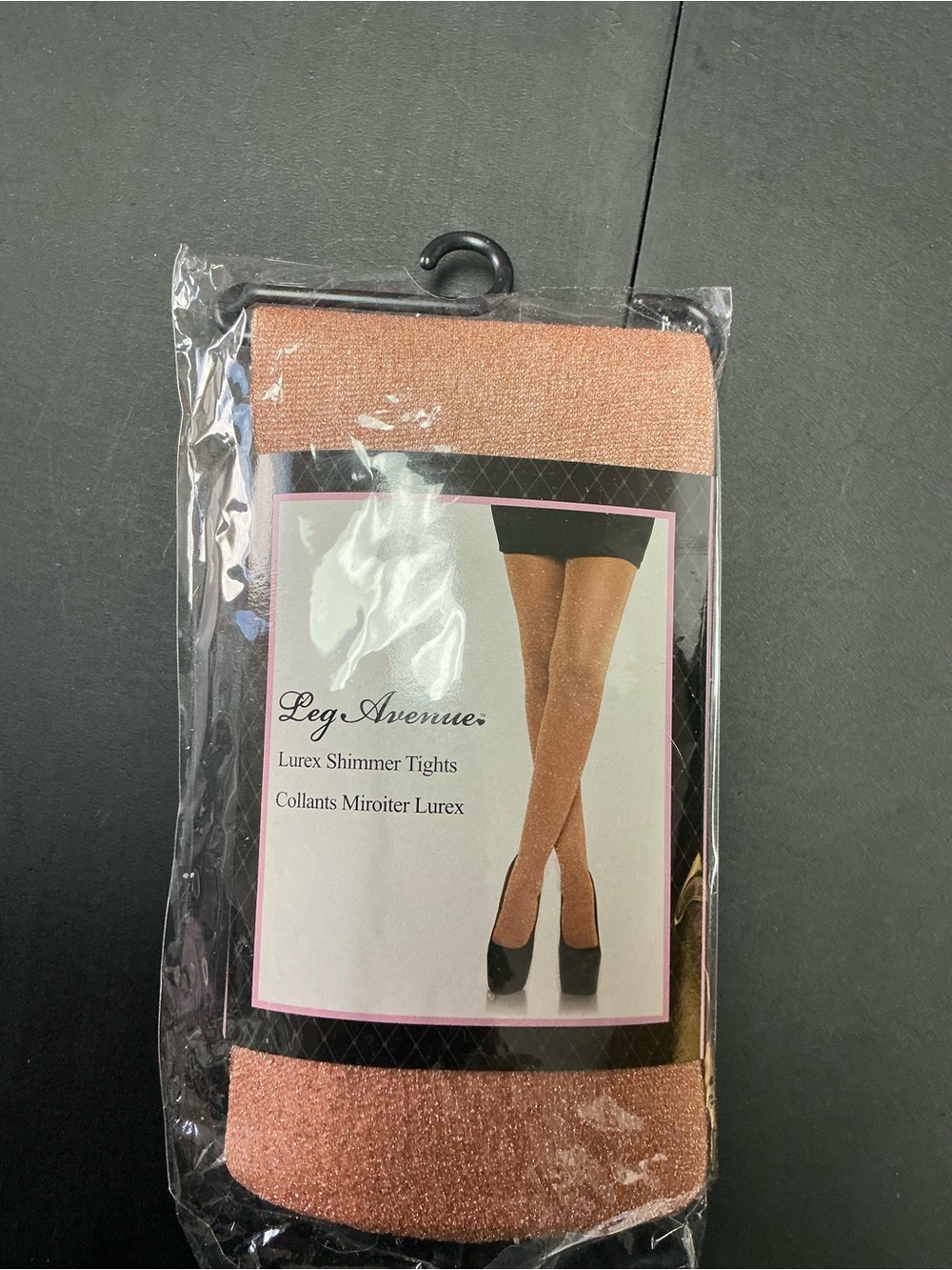 Leg Avenue Lurex Shimmer Tights in Rose Gold